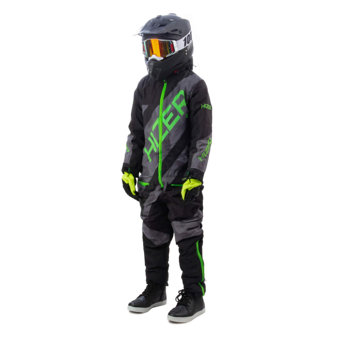 Комбинезон для снегохода (детский) HIZER №5 black-green (текстиль) (14Y) Комбинезон для снегохода (детский) HIZER №5 black-green (текстиль) (14Y)